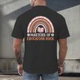 MASTER OF EDUCATION ROCK Master Graduation Men's Back Print T-Shirt