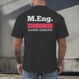 Master Of Engineering Engineer Master Graduation Men's Back Print T-Shirt