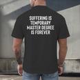 Masters Degree Graduation MBA Student Party Decor Men's Back Print T-Shirt