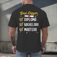 Masters Graduation Goal Digger Mastered It Men's Back Print T-Shirt