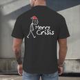 Merry Crisis Christmas Introvert Men's Back Print T-Shirt Merry Crisis Christmas Introvert Men's Back Print T-Shirt