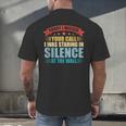 I Missed Your Call i Was Staring In Silence Introvert Men's Back Print T-Shirt I Missed Your Call i Was Staring In Silence Introvert Men's Back Print T-Shirt