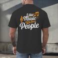I Like Music More Than People Fan Introvert Men's Back Print T-Shirt