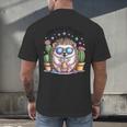 I Am Not a Hugger Introvert Hedgehog With Cactus Men's Back Print T-Shirt