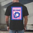 Not Today Cool Fun Cute Introvert Cat Character Men's Back Print T-Shirt Not Today Cool Fun Cute Introvert Cat Character Men's Back Print T-Shirt