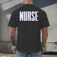 Nurse Glitch Aesthetic Graduation Nurse Glitch Graphic Art Men's Back Print T-Shirt