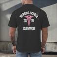 Nursing School Survivor Apparel Graduation Party Nurse RN Men's Back Print T-Shirt