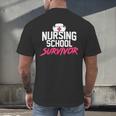 Nursing School Survivor Shirt Graduation Party Tee Men's Back Print T-Shirt