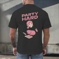Party Hard Comfortable Stay At Home Introvert Men's Back Print T-Shirt Party Hard Comfortable Stay At Home Introvert Men's Back Print T-Shirt
