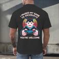 I Paused My Game To Graduate 2024 Gamer Graduation Men's Back Print T-Shirt