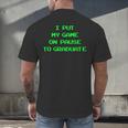 I Paused My Game To Graduate School Graduation Gamer Men's Back Print T-Shirt