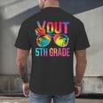 Peace Out 5th Grade Tie Dye Graduation Last Day Of School Men's Back Print T-Shirt