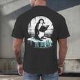 Penguin Reading A Book Vintage Graphic Bookworm Lover Men's Back Print T-Shirt Penguin Reading A Book Vintage Graphic Bookworm Lover Men's Back Print T-Shirt