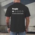 People One Star Rating Would Not Recommend Introvert Men's Back Print T-Shirt