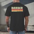 Personal Christmas Retro Vintage Graduation BARBER Job Title Profession Birthday Worker Idea Men's Back Print T-Shirt