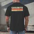 Personal Christmas Retro Vintage Graduation Gunsmith Job Title Profession Birthday Worker Idea Men's Back Print T-Shirt