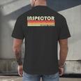 Personal Christmas Retro Vintage Graduation Inspector Job Title Profession Birthday Worker Idea Men's Back Print T-Shirt