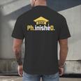 PhD Finished PhinisheD Class Of 2026 Phd Graduation Men's Back Print T-Shirt