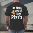 Pizza Lover Saying Introvert Anti Social Humor Foodie Men's Back Print T-Shirt