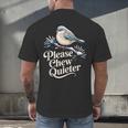 Please Chew Quieter Introvert Christmas Bird Lover Men's Back Print T-Shirt