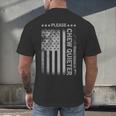 Please Chew Quieter Introvert USA Flag Vintage Men's Back Print T-Shirt Please Chew Quieter Introvert USA Flag Vintage Men's Back Print T-Shirt