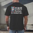 Please Hesitate To Contact Me Introvert Men's Back Print T-Shirt Please Hesitate To Contact Me Introvert Men's Back Print T-Shirt
