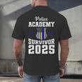 Police Academy Survivor 2025 Graduation Police School Men's Back Print T-Shirt