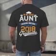 Proud Aunt Of 2018 Graduate Shirt Graduation Grad Class Men's Back Print T-Shirt