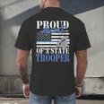 Proud Aunt Of a State Trooper Police Officer Graduation Men's Back Print T-Shirt