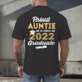 Proud Auntie Of 2022 Graduate Class 2022 Graduation Leopard Men's Back Print T-Shirt