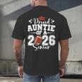 Proud Auntie Of A 2026 Senior Football Graduation Family Men's Back Print T-Shirt