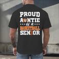 Proud Auntie Of a Basketball Senior 2026 Graduation Gifts Men's Back Print T-Shirt