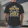 Proud Bonus Mom Of Two 2023 Graduate Class 2023 Graduation Men's Back Print T-Shirt