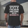 Proud Brother Of A 2018 Graduate Senior GraduationShirt Men's Back Print T-Shirt