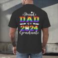 Proud Dad Of 2024 Graduate Class 2024 Graduation Family Men's Back Print T-Shirt
