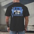 Proud Dad Of Two 2019 Graduates Twin Papa Graduation Men's Back Print T-Shirt