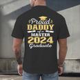 Proud Daddy Of 2024 Class Master Graduate Family Graduation Men's Back Print T-Shirt