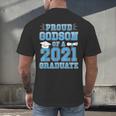 Proud Godson Of a 2021 Graduate School Graduation Family Men's Back Print T-Shirt