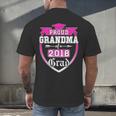 Proud Grandma Of a 2018 Grad Graduation Family Men's Back Print T-Shirt