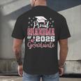 Proud Grandma Of 2025 College Graduate Family Graduation Men's Back Print T-Shirt
