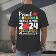 Proud Grandma Of Class Of 2024 Preschool Graduate Graduation Men's Back Print T-Shirt