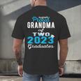 Proud Grandma Of Two 2023 Graduate Class 2023 Graduation Men's Back Print T-Shirt