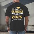 Proud Grandma Of Two 2025 Graduates Graduation Family Men's Back Print T-Shirt