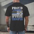 Proud Grandpa Of a State Trooper Police Officer Graduation Men's Back Print T-Shirt