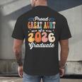 Proud Great Aunt Of a Class Of 2026 Graduate Graduation Men's Back Print T-Shirt