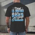 Proud Lil Brother Of 2025 Graduate College Shirt Graduation Men's Back Print T-Shirt