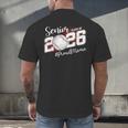 Proud Mama Of A 2026 Senior Baseball Graduation Mom Men's Back Print T-Shirt