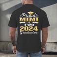 Proud Mimi Of Two 2024 Graduate Class 2024 Graduation Family Men's Back Print T-Shirt