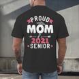 Proud Mom Of a 2021 Senior Year School Graduation Party Men's Back Print T-Shirt