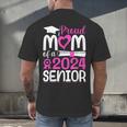 Proud Mom Of A 2024 Senior Graduation Men's Back Print T-Shirt Proud Mom Of A 2024 Senior Graduation Men's Back Print T-Shirt